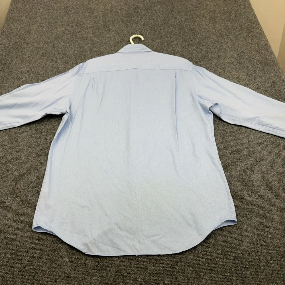 Banana Republic Shirt Men 16 Blue Cotton Fitted Long Sleeve Button Down Business